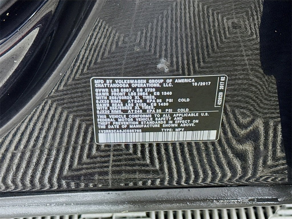 2018 Volkswagen Atlas 3.6L V6 SEL